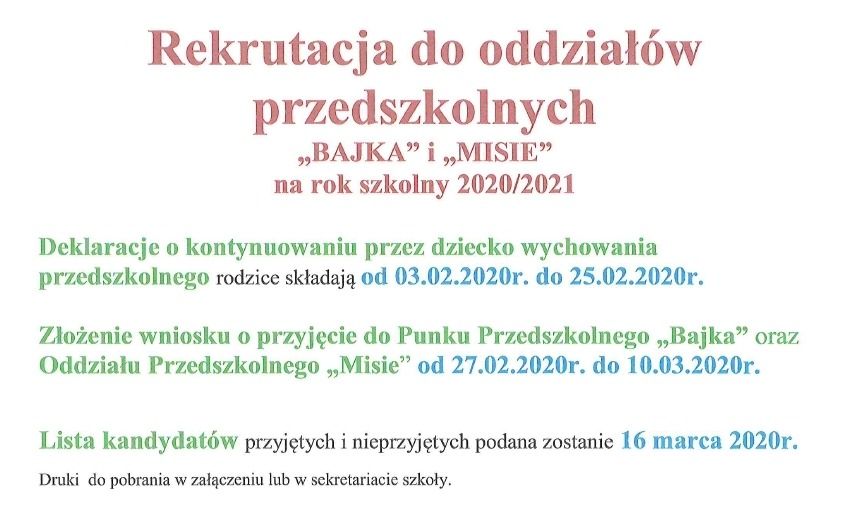 Rekrutacja 2020